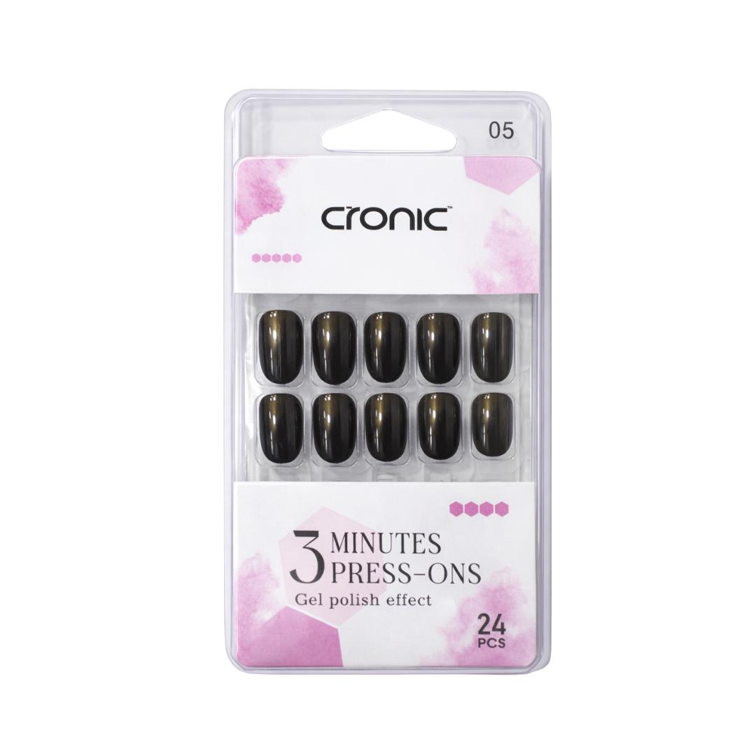 Cronic Metallic Enchanted Green Reusable Press On Nails | 24 Pcs