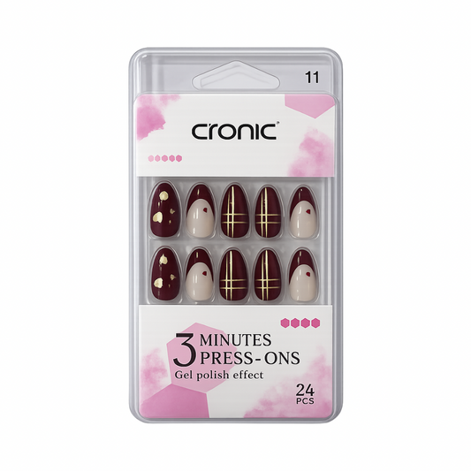 Cronic Queen Of Hearts Reusable Press On Nails | 24 Pcs
