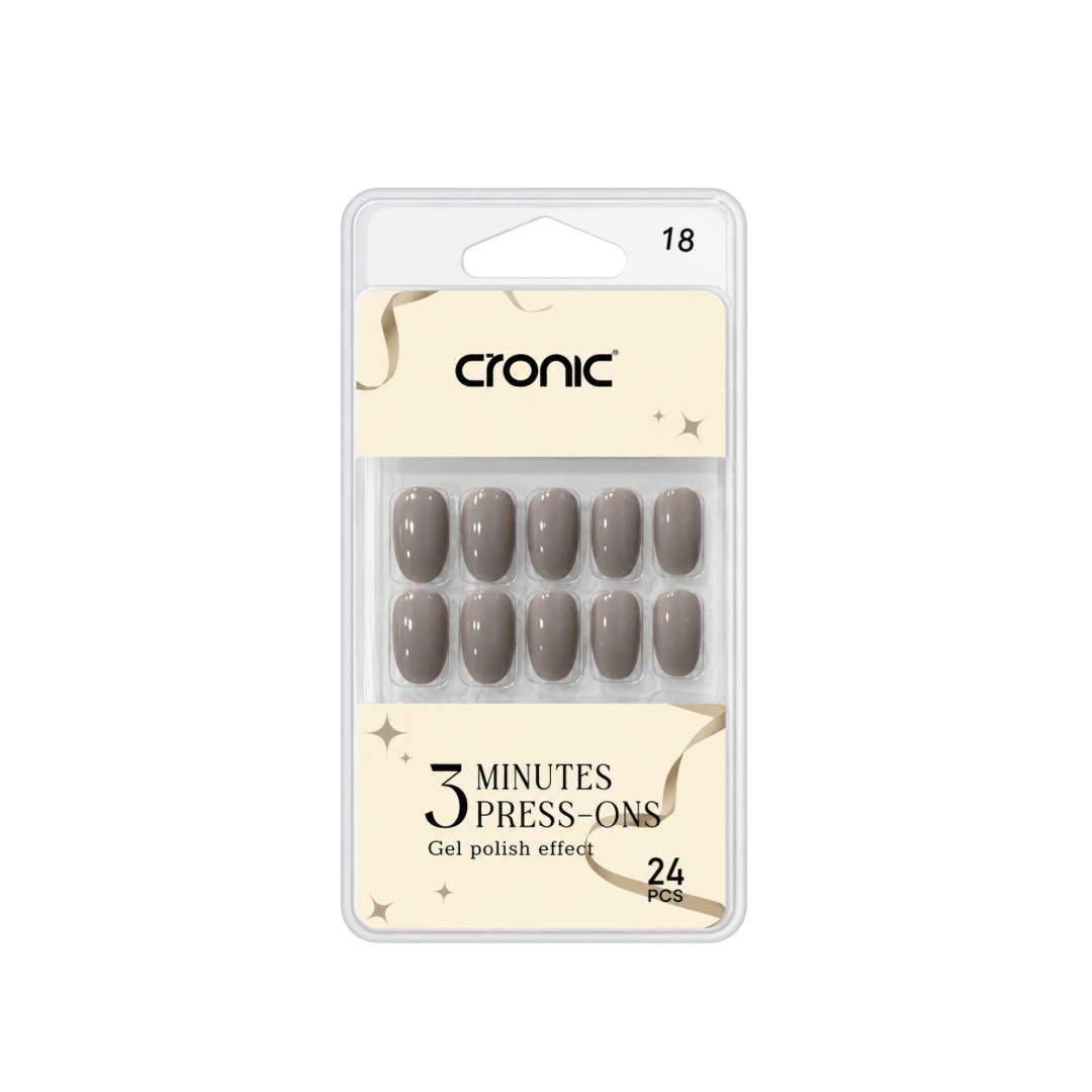 Cronic Dusty Gray Reusable Press On Nails | 24 Pcs