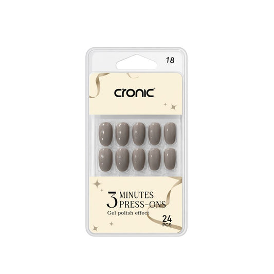 Cronic Dusty Gray Reusable Press On Nails | 24 Pcs